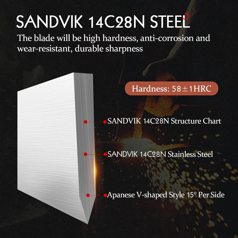 Steel Stainless Chef Santoku Paring Knife - CVO Ventures