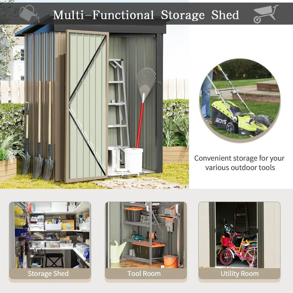 Outdoor Garden Steel Utility Shed - CVO Ventures