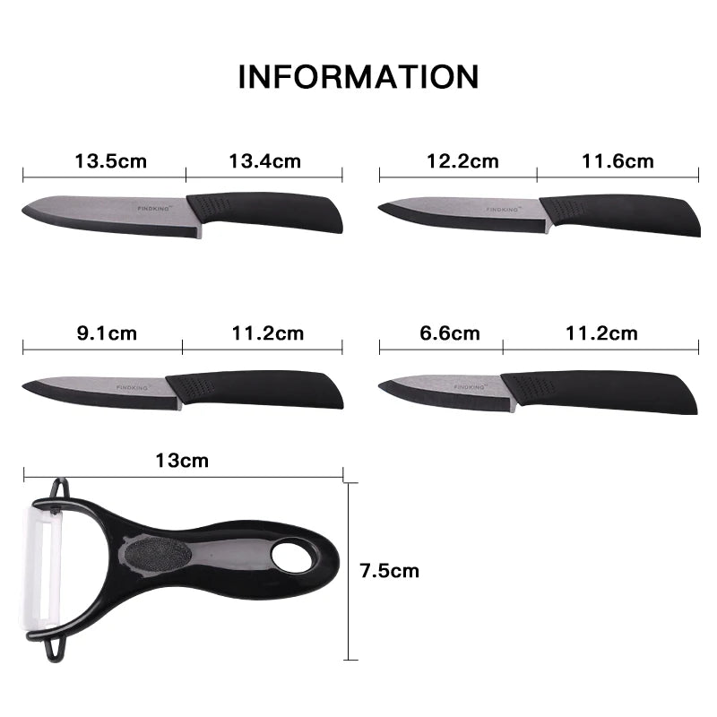 High quality black blade kitchen knife set - CVO Ventures