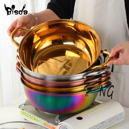 Stainless Steel Hot Pot Single-Layer Cooking Pot - CVO Ventures