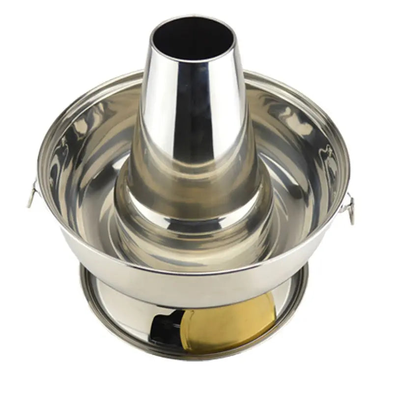4.5 Liter 36cm Stainless Steel Hot Pot Chinese Charcoal Mongolian Lamb Cooker for Picnic - CVO Ventures