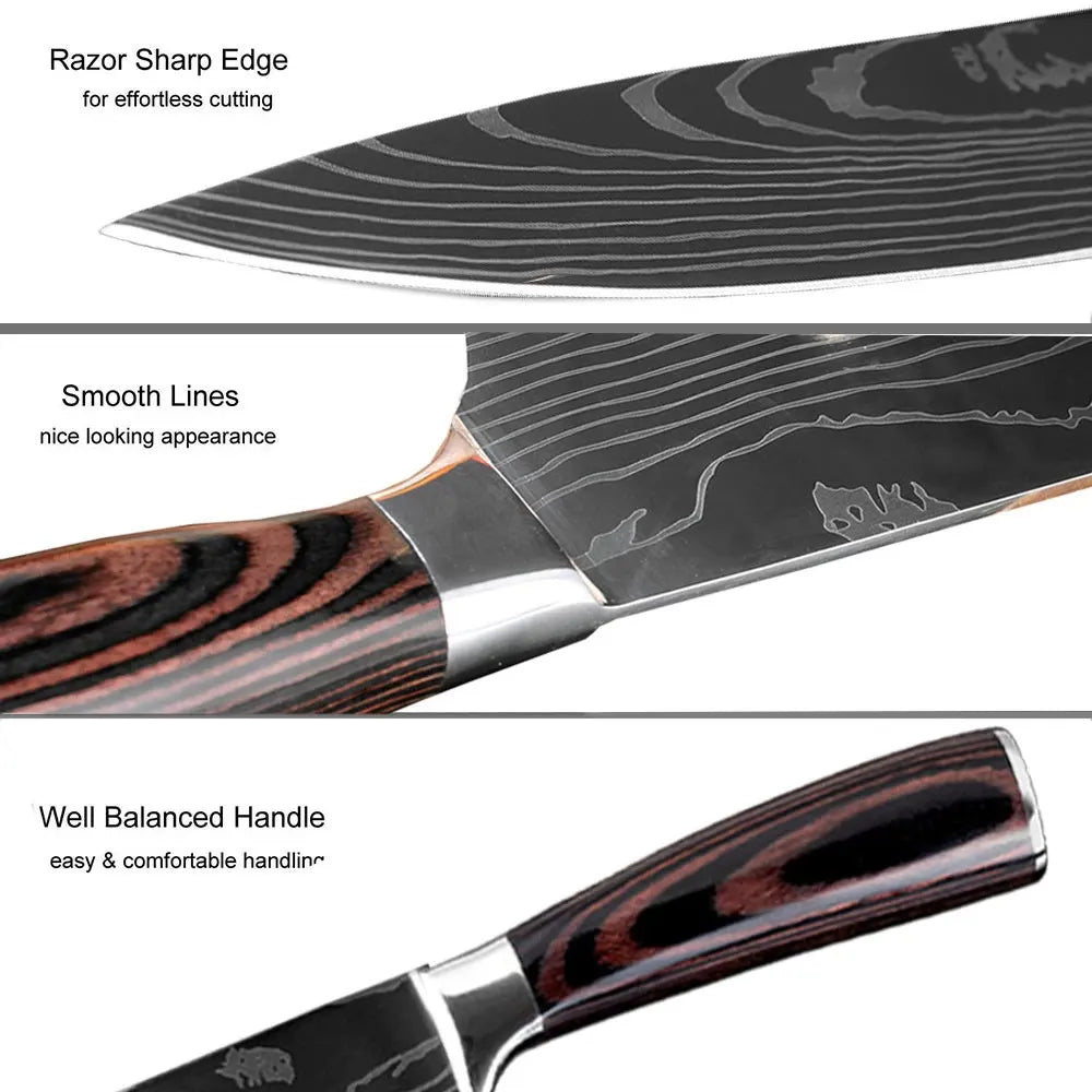 Kitchen Knife Set High Carbon Steel