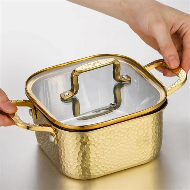 One person, one pot for household and commercial use Square personal hot pot chafing dish 304 stainless steel small hot pot