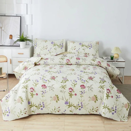 Floral Quilts King Size Lightweight Bedspread