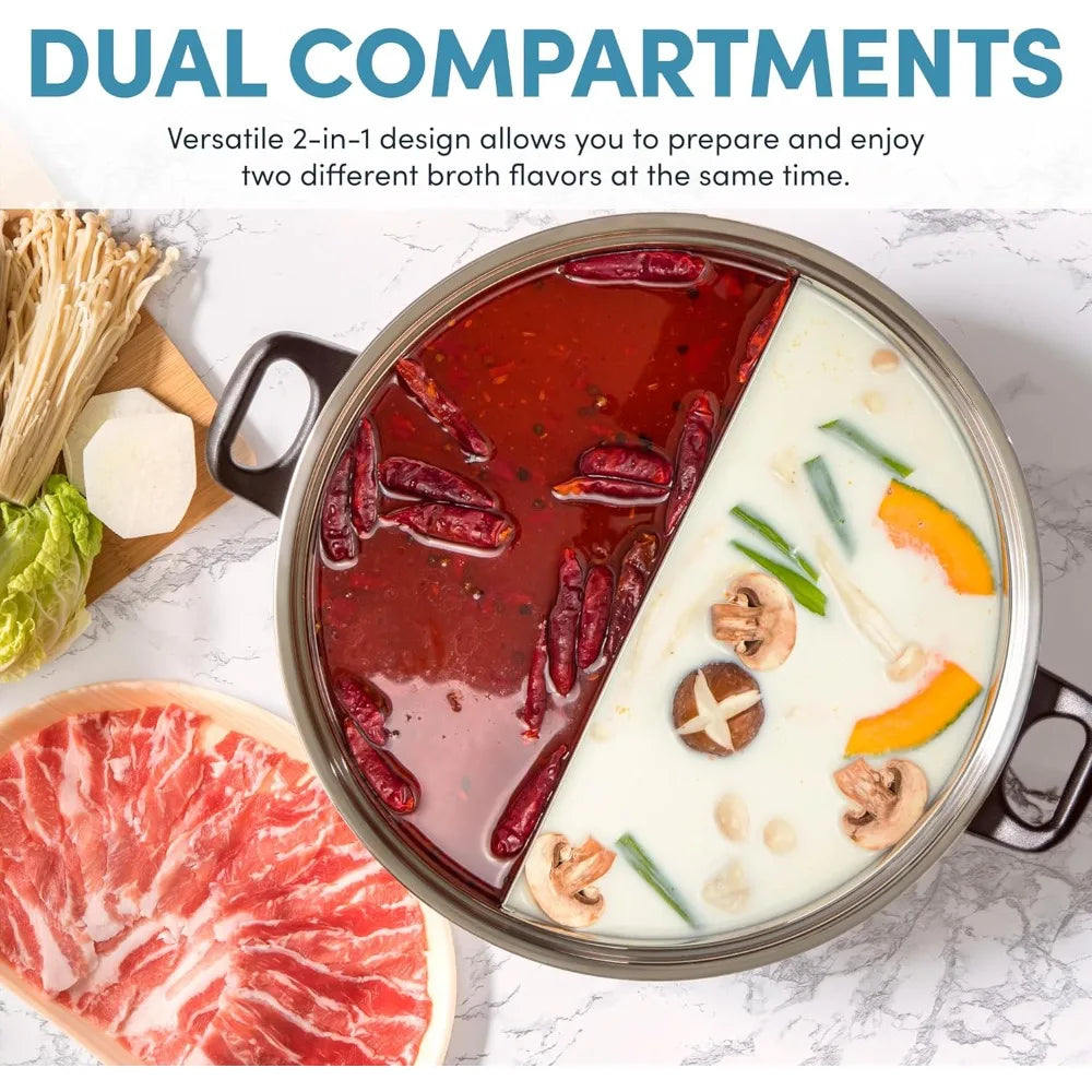 2024 New Dual-Sided Shabu Hot Pot