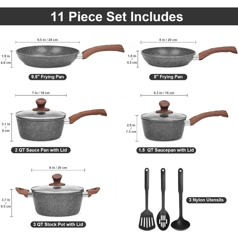 Granite Pots and Pans Set - CVO Ventures