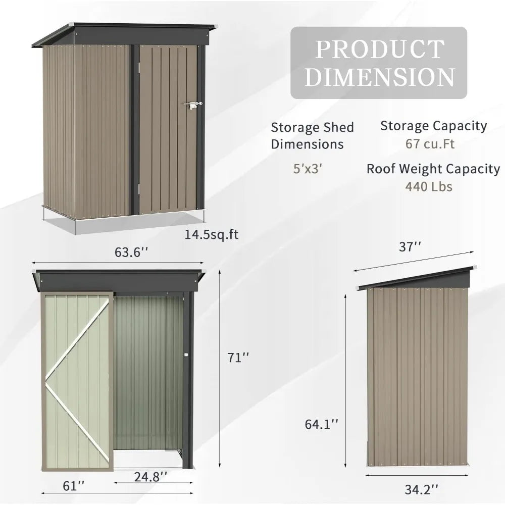 Outdoor Garden  Steel Utility Shed - CVO Ventures