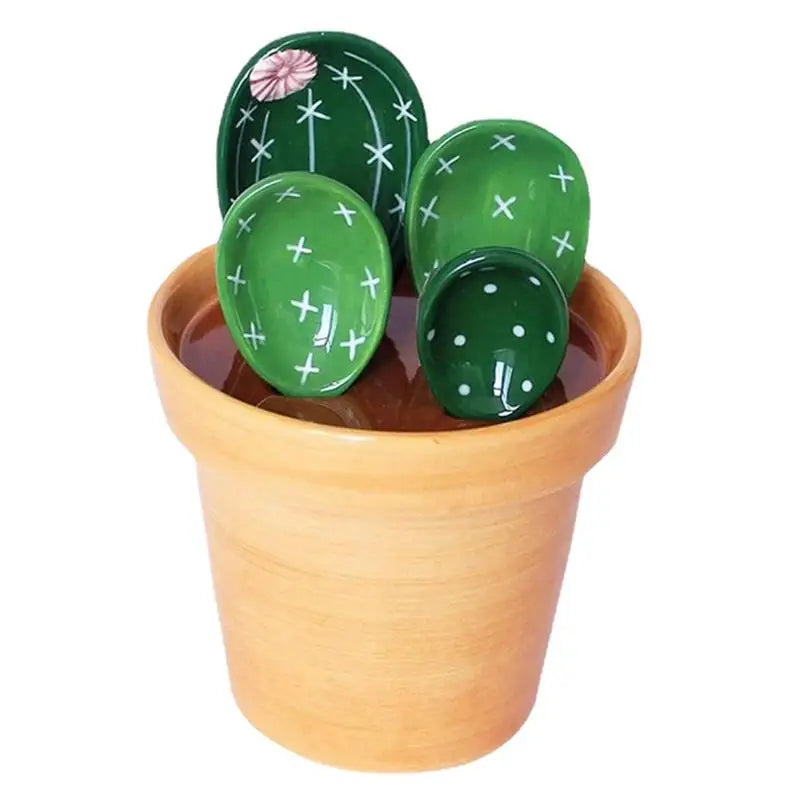 Cute Cactus Ceramic Measuring Cups And Spoon - CVO Ventures