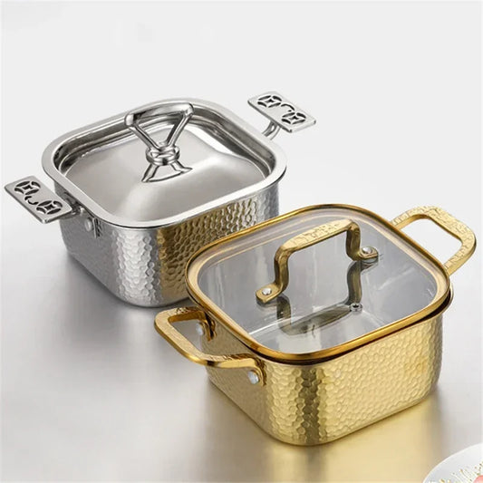 One person, one pot for household and commercial use Square personal hot pot chafing dish 304 stainless steel small hot pot