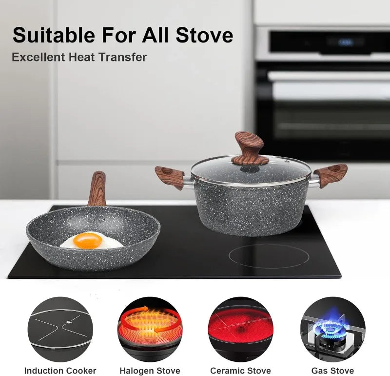 Granite Pots and Pans Set - CVO Ventures