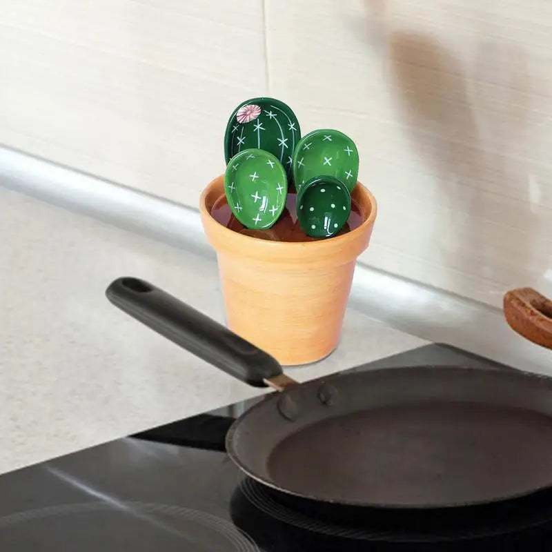 Cute Cactus Ceramic Measuring Cups And Spoon - CVO Ventures