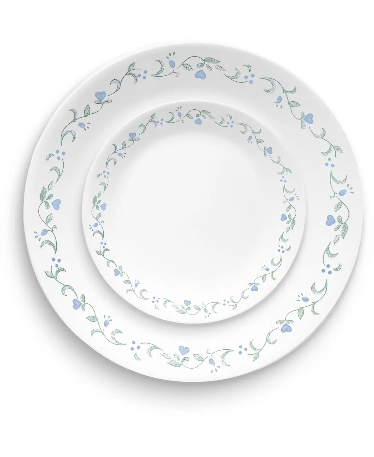 White and Green Round  Dinnerware Set - CVO Ventures