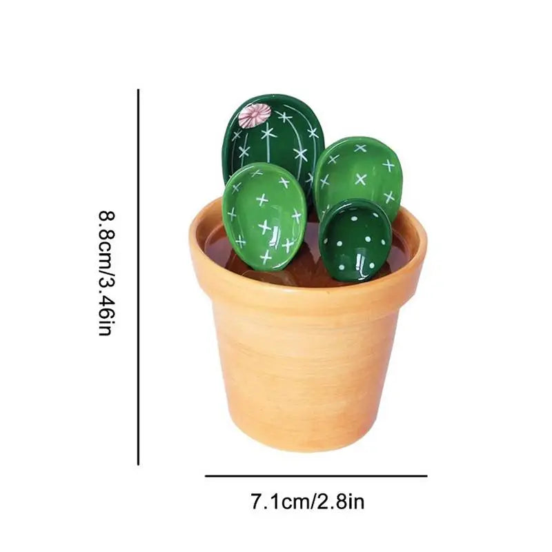 Cute Cactus Ceramic Measuring Cups And Spoon - CVO Ventures