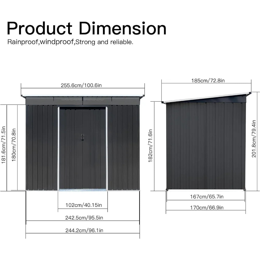 Galvanized  Storage Shed - CVO Ventures