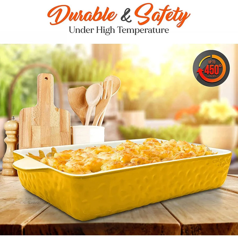 3-Piece Nonstick Casserole Dish for Oven