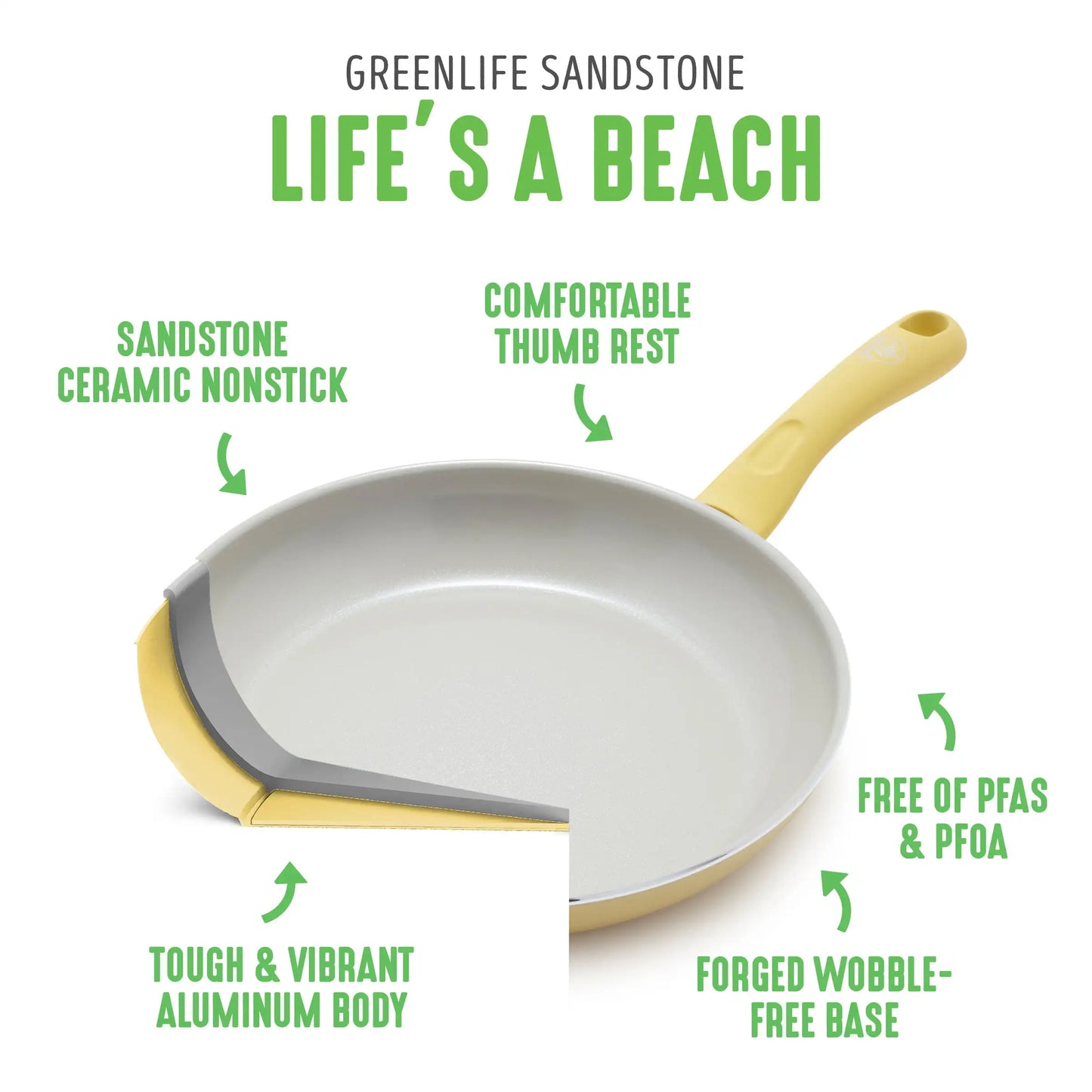 GreenLife Ceramic Nonstick Yellow 15pc Set