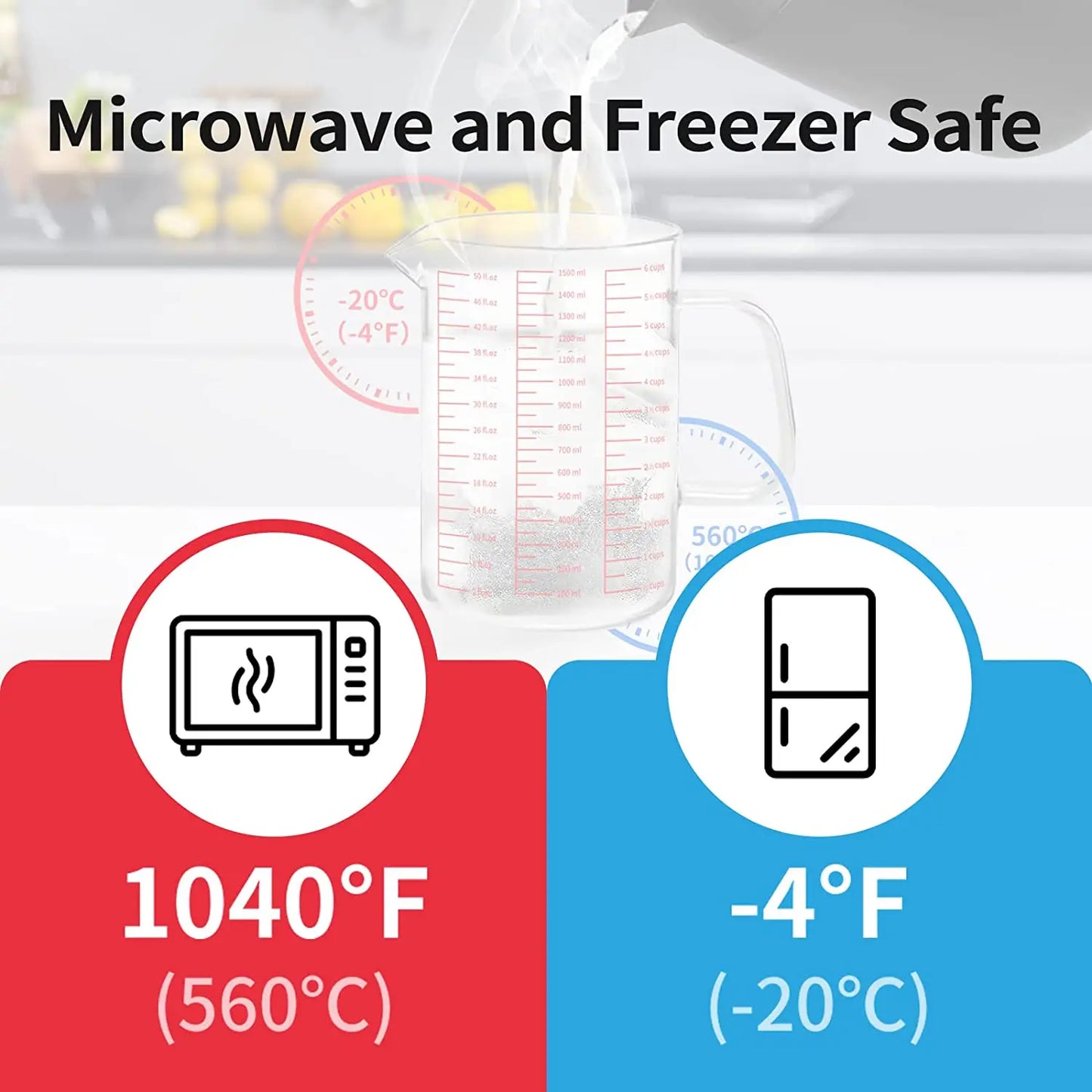 1000ml Glass Measuring Cup with Scale - CVO Ventures