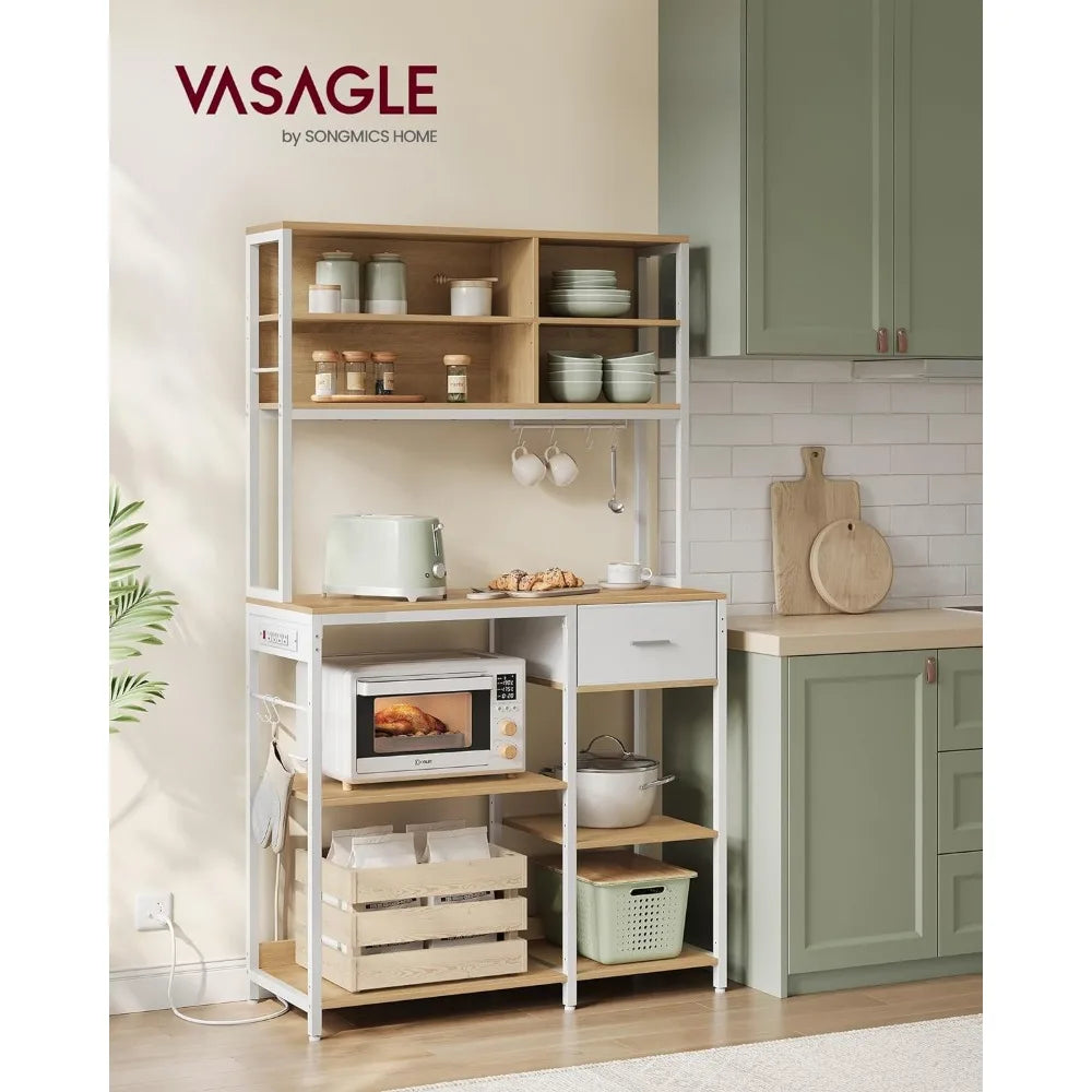 VASAGLE Bakers Rack with Charging Station