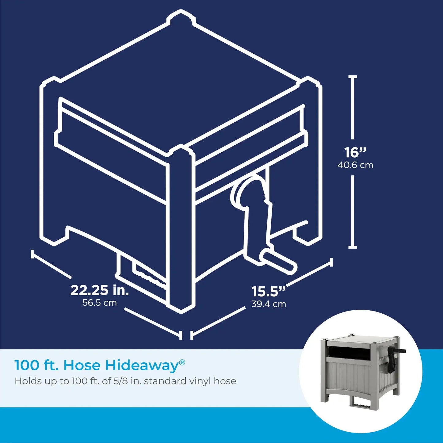 100 Ft. Hose Hideaway Hose Reel - CVO Ventures