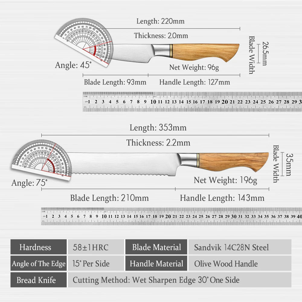 Steel Stainless  Chef Santoku  Paring  Knife - CVO Ventures