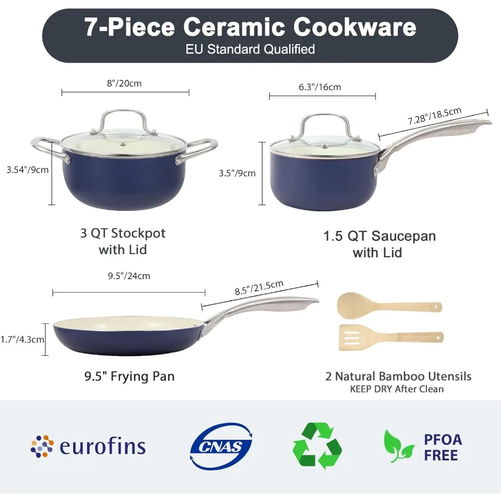 Pots and Pans Set, 7 Piece